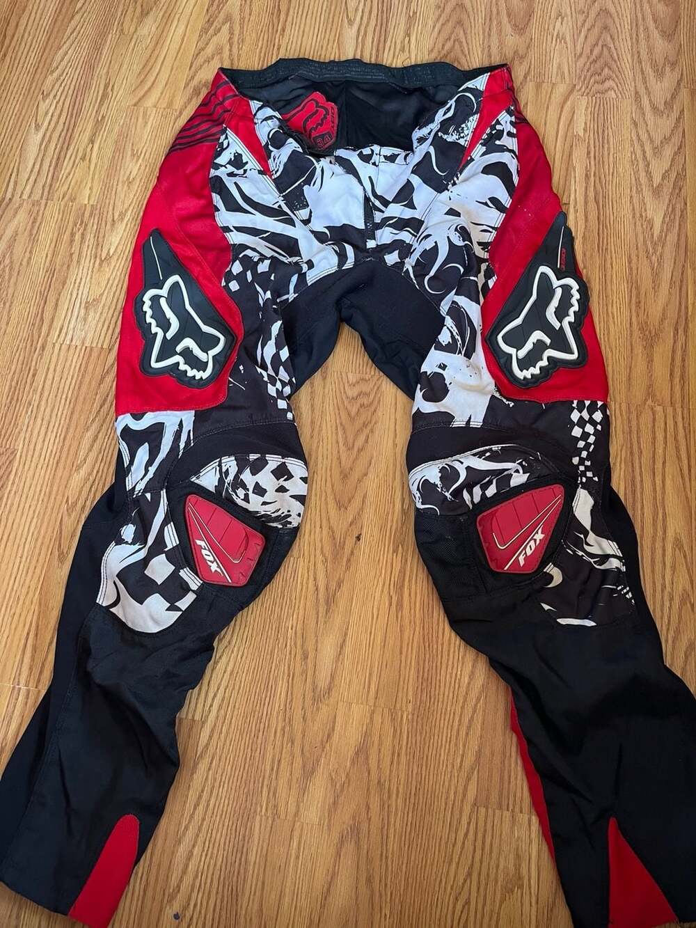 Fox Racing 180 Motocross Pants Size 34 Red Black White Dirt Bike Gear